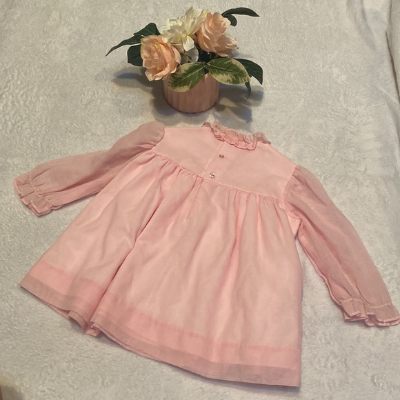 Beautiful Vintage Baby Girl Haddad Brothers Pink Dress - Picture 10 of 12